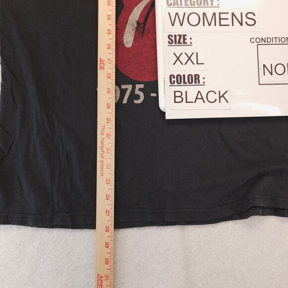Rolling Stones Band Graphic Short Sleeve T Shirt Womens Size 2XL Black - Picture 8 of 9